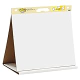 Post-it Super Sticky Meeting Charts, Packung mit 1 Block, mit 20 Blättern, 584 mm x 508 mm, Farbe: Weiß - Selbstklebendes Flipchartpapier für Brainstormings überall