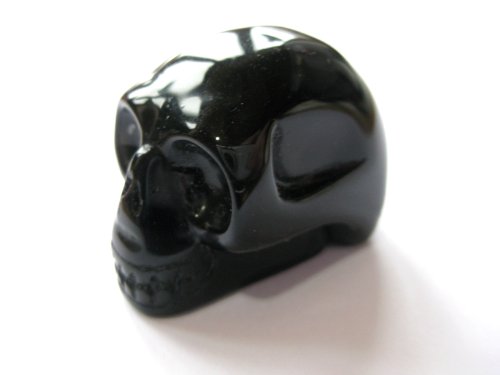 Kristall-Schädel Obsidian schwarz 40 mm