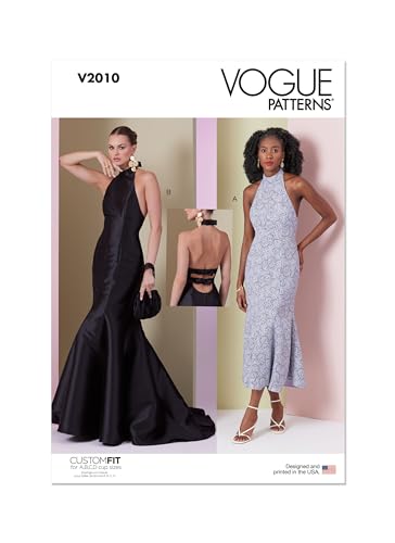 Vogue V2010U5 Damenkleid in zwei Längen, U5 (44-46-50-52)