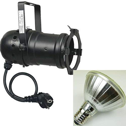 PAR 30 Spot-Light Scheinwerfer SCHWARZ black PAR-30 incl. 11 Watt LED Leuchtmittel & Kabel mit Schuko-Stecker