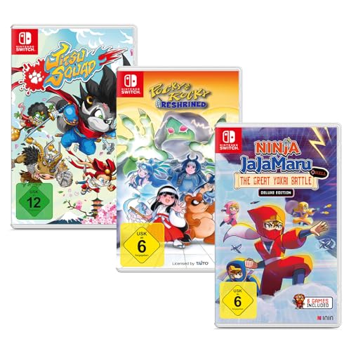 Pocky & Rocky Reshrined + Ninja JaJaMaru + Jitsu Squad - Japanese Mythology Bundle - Nintendo Switch