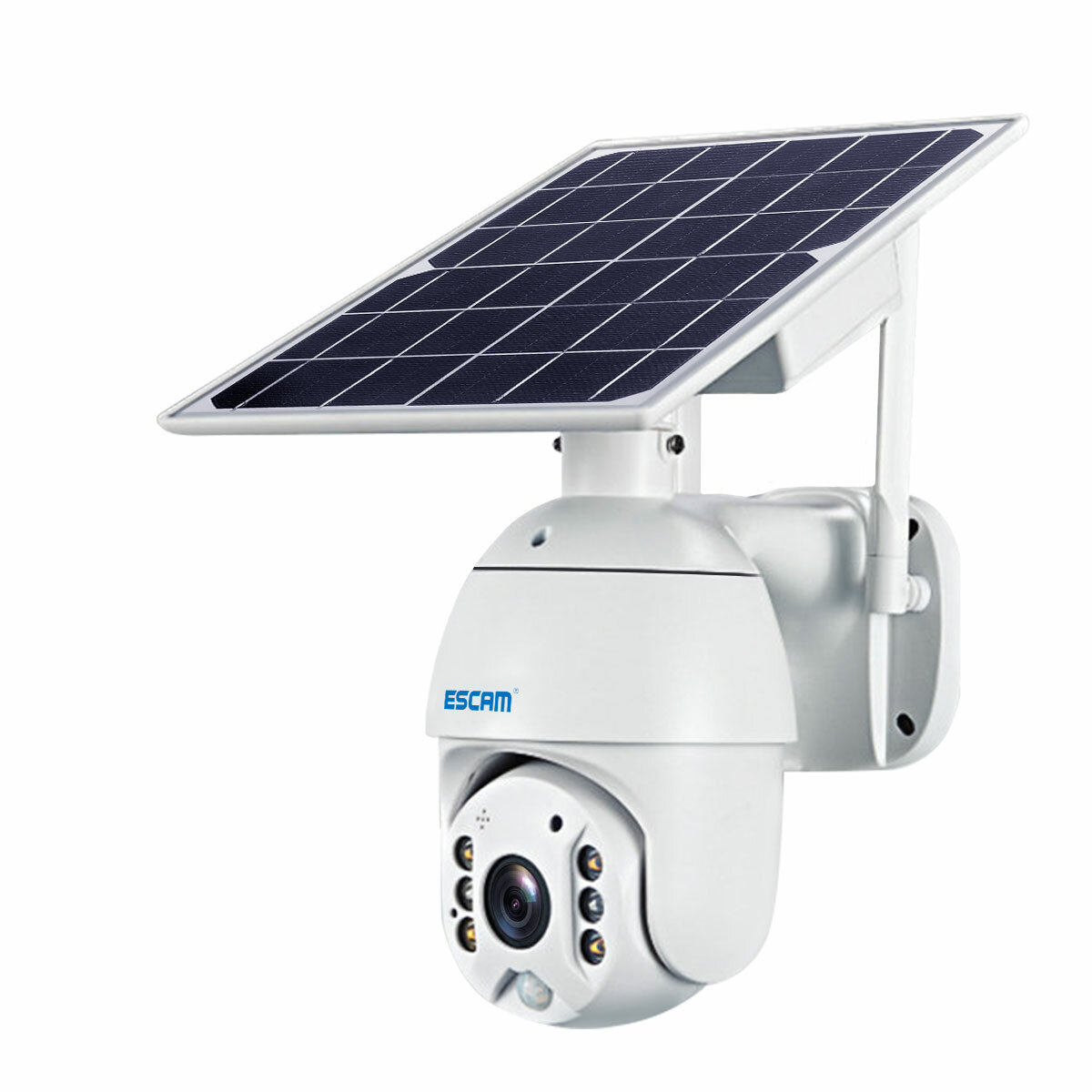 ESCAM QF480 1080P Cloud-Speicher PT 4G PIR Alarm-IP-Kamera mit Solarpanel Vollfarb-Nachtsichtkamera 4G IP66 Wasserdichte