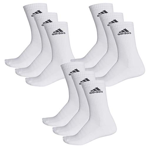 adidas 18 Paar Performance CUSHIONED CREW 3p Tennissocken Sportspocken Unisex, Farbe:White, Socken & Strümpfe:43-45