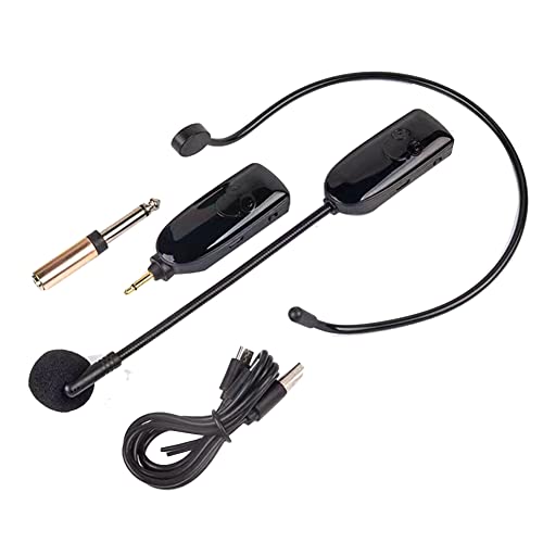 IEW Tragbares, langlebiges 2,4 G kabelloses Mikrofon, Headset-Mikrofon für Lautsprecherunterricht