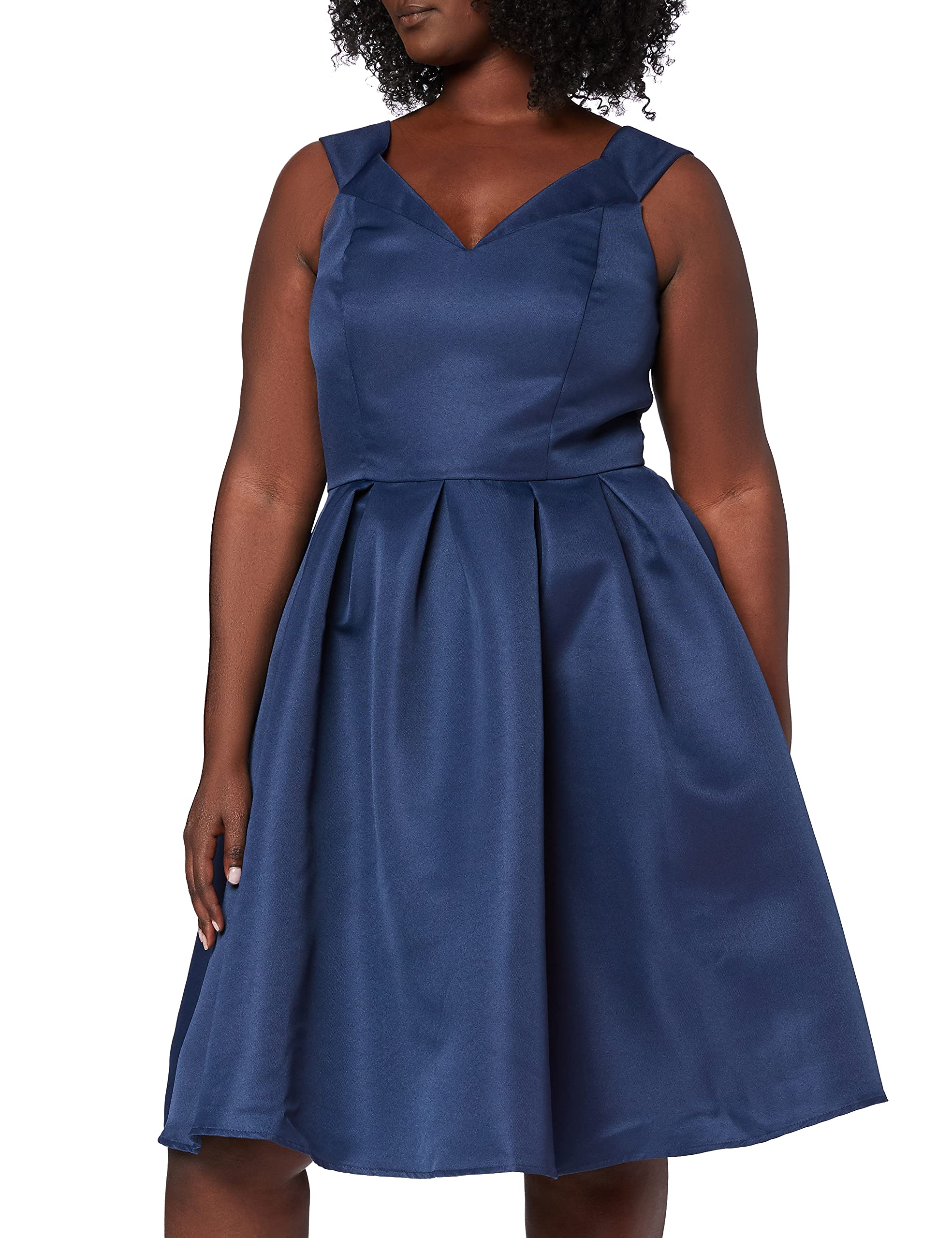 Chi Chi London Damen Sharron Kleid, Blau (Navy Nb), 38 (Herstellergröße: 12)