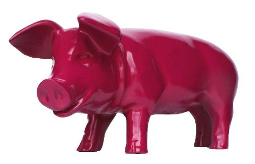 Dekofigur Schwein Ferkel "Brommel" brombeer 60 cm Dekoration Deko Garten