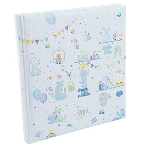 Baby-Tagebuch, Baby-Album, Photoalbum von Turnowsky - hochwertige und einmalige Designs (Kuscheltiere blau, Babyalbum)