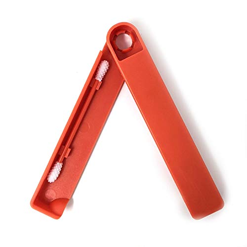 SHOP-STORY - Wattestäbchen, wiederverwendbar und waschbar, 2 Stück – Farbe Rot