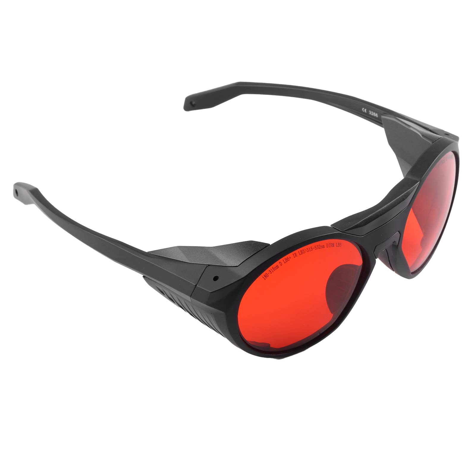 Schutzbrille, Laserschutzbrille OD6+ Lichtabsorption Hochwertiges PC-Material mit Brillentuch für Block UV Blau, Rot