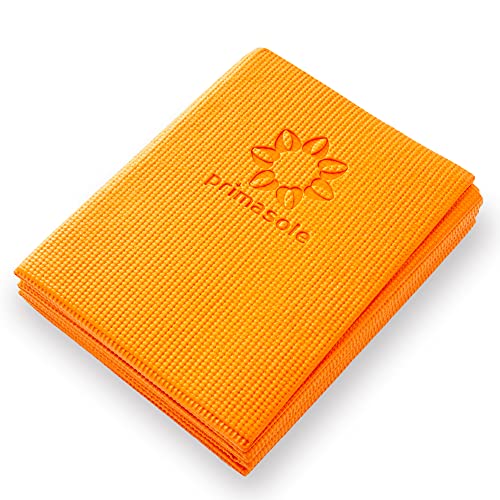 Primasole Faltbare Yoga-/Reisepates-Matte, 0,6 cm dick, einfach zu tragen, für Yoga, Pilates, Fintess, Workout, Korallenrot