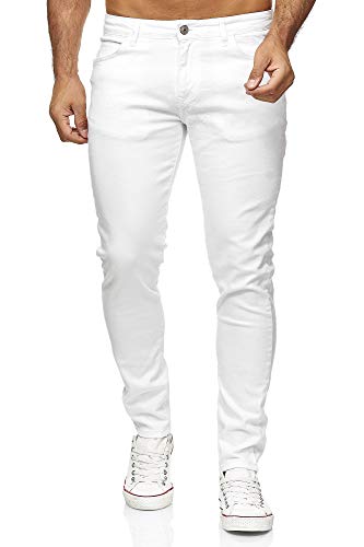 Red Bridge Herren Jeans Hose Slim-Fit Röhrenjeans Denim Colored Weiß W36 L30
