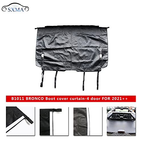 SXMA Laderaumabdeckung Kofferraumabdeckung Vorhang 4 Türen für Fo rd Bron co 2020++ Low Profile Soft Folding Car Truck Boot Cover Cover