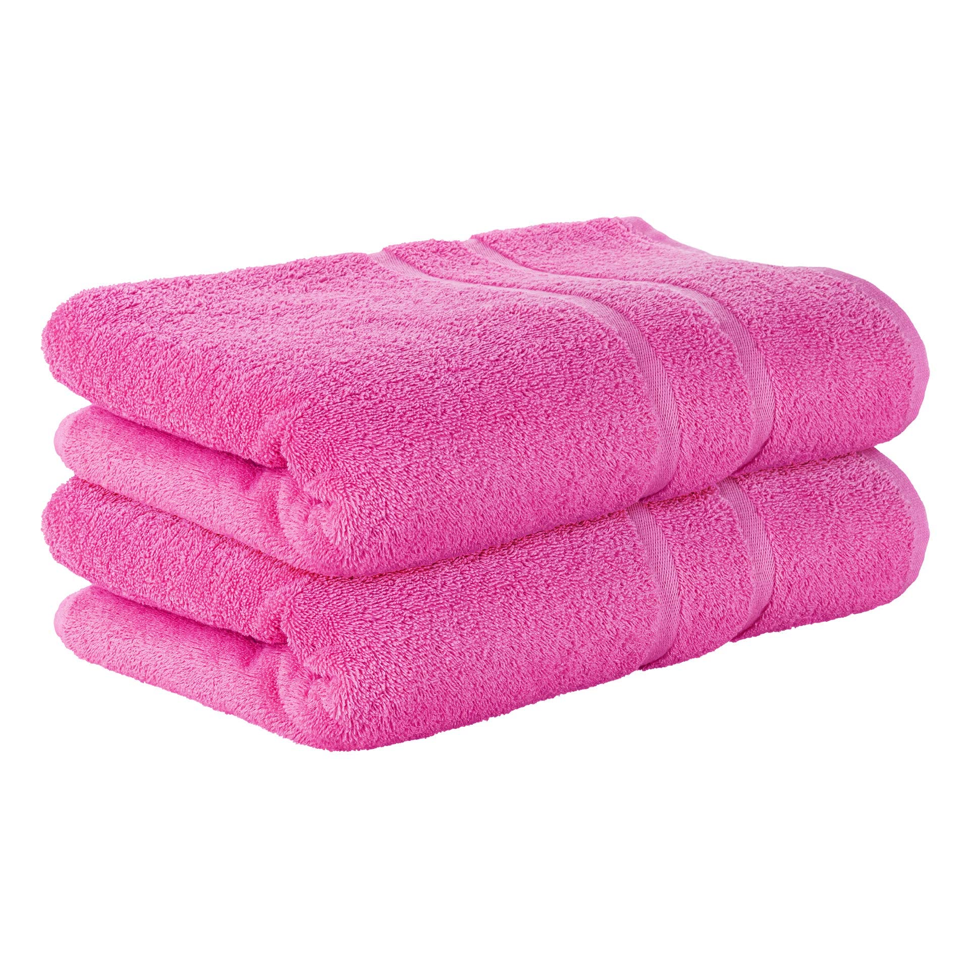 StickandShine 2er Set Premium Frottee Badetuch 100x150 cm in pink in 500g/m² aus 100% Baumwolle