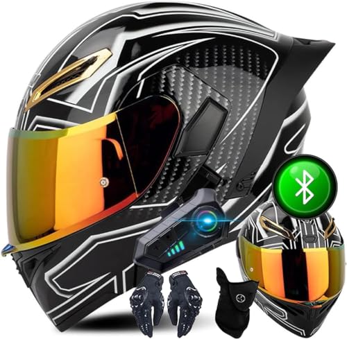 Bluetooth Helm Modularer Helm Flip Up Helm, Motorradhelm Mit Doppeltem HD Visier, Motorradhelm Für Männer Und Frauen, Flip Up Motorradhelm Für Erwachsene, ECE Genehmigter Helm