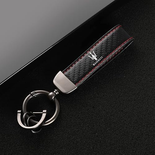 Auto Schlüsselanhänger für Maserati, Leder-Schlüsselanhänger-Ersatz für Männer und Frauen, Geschenke und Merchandise-Autozubehör,B