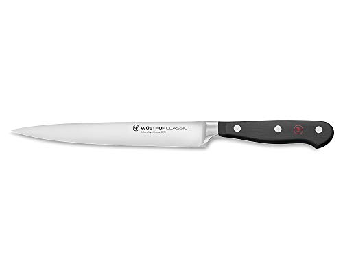 Wüsthof Schinkenmesser, Classic (1040100718), 18 cm Klingenlänge, geschmiedet, rostfreier Edelstahl, schmales, sehr scharfes Messer für Fleisch