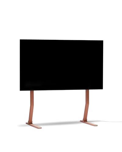 Pedestal Bendy Tall Standfuss für TV 40 bis 70 Zoll | Hochwertiger Fernseher Bodenständer | Modische Fernseh Halterung Stehend | Einzigartige TV-Standfüße (Rosa)