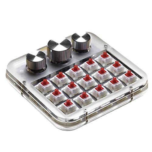 KITPIPI 15 Tasten 3 Knopf Makro Tastatur Mini Mechanische Tastatur Hot Swap Rot Schalter Hand Schalter VIA Kein QMK Kepad Für MX Tastenkappen