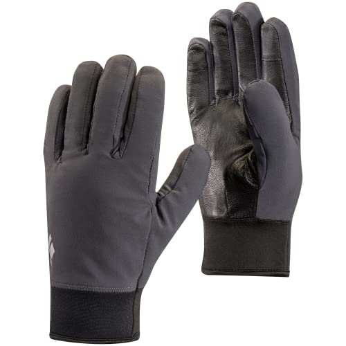 Black Diamond Midweight Softshell Handschuhe aus Stretch-Gewebe / Warme, Touchscreen-geeignete Fingerhandschuhe für Outdoor-Aktivitäten / Unisex, Smoke, Größe: XL