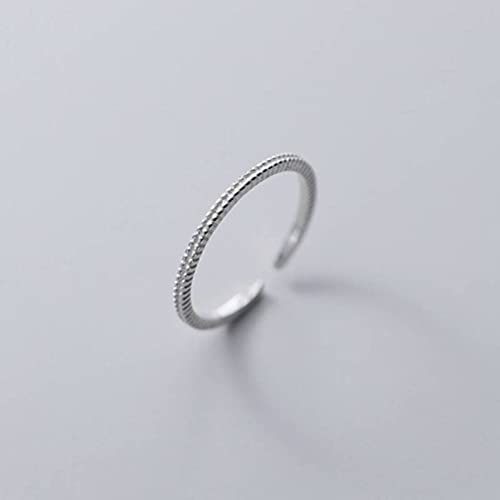 Good dress S925 Silberring, Damen Literarischer Einfacher Stil Muster zu Öffnender RingS925 Silberring, Einstellbare Öffnung