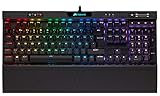 Corsair, Verkabelt, K70 MK.2 Low Profile Rapidfire Mechanische Gaming Tastatur (Cherry MX Speed: Schnell und Hochpräzise, Dynamischer RGB LED Hintergrundbeleuchtung, QWERTZ DE Layout) schwarz