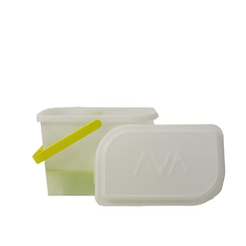 AVA Auto Wascheimer Transparent, mit Sieb und Deckel, für Autohandwäsche, Autopflege, Vorbereitung, Hält bis zu 6 x 1-Liter-Flaschen, 16 Liter Fassungsvermögen