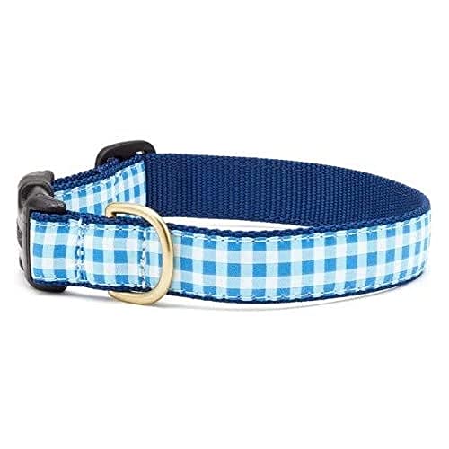 Up Country Bug-C-Xs Blue Gingham Hundehalsband Xs Schmal (5/8")