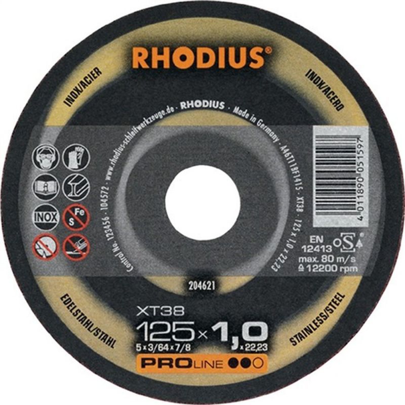 RHODIUS Trennscheibe (D115x1mm gerade / INOX / Inhalt: 50 Stück) - 204619