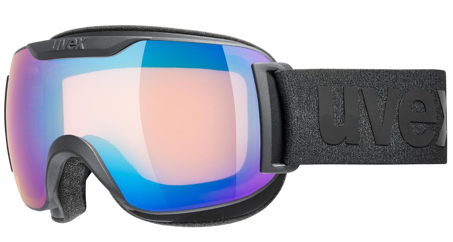 uvex Downhill 2000 small CV Skibrille (2130 black mat, mirror blue/colorvision yellow (S1))