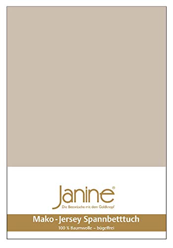Janine Spannbetttuch 5007 Mako Jersey 180/200 bis 200/200 cm naturell Fb. 19
