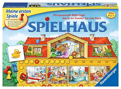 Ravensburger 21424 - Spielhaus - Kinderspielklassiker, spannende Bilderjagd für 2-4 Spieler ab 4 Jahren