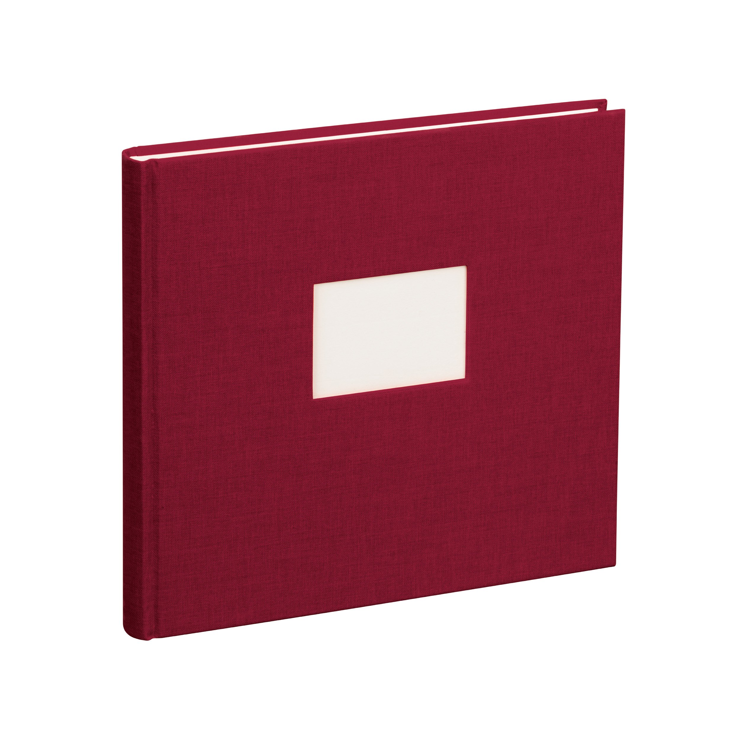 Semikolon 353525 Gästebuch – 25 x 23 cm – mit 180 blanko Seiten zum Selbstgestalten, Lesezeichen – burgundy dunkel-rot