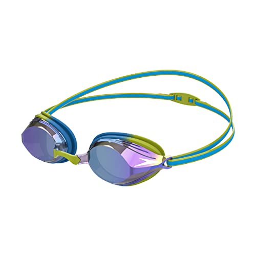 Speedo Unisex-Youth Vengeance Mirror Junior Swimming Goggles, Grün/Blau, Einheitsgröße