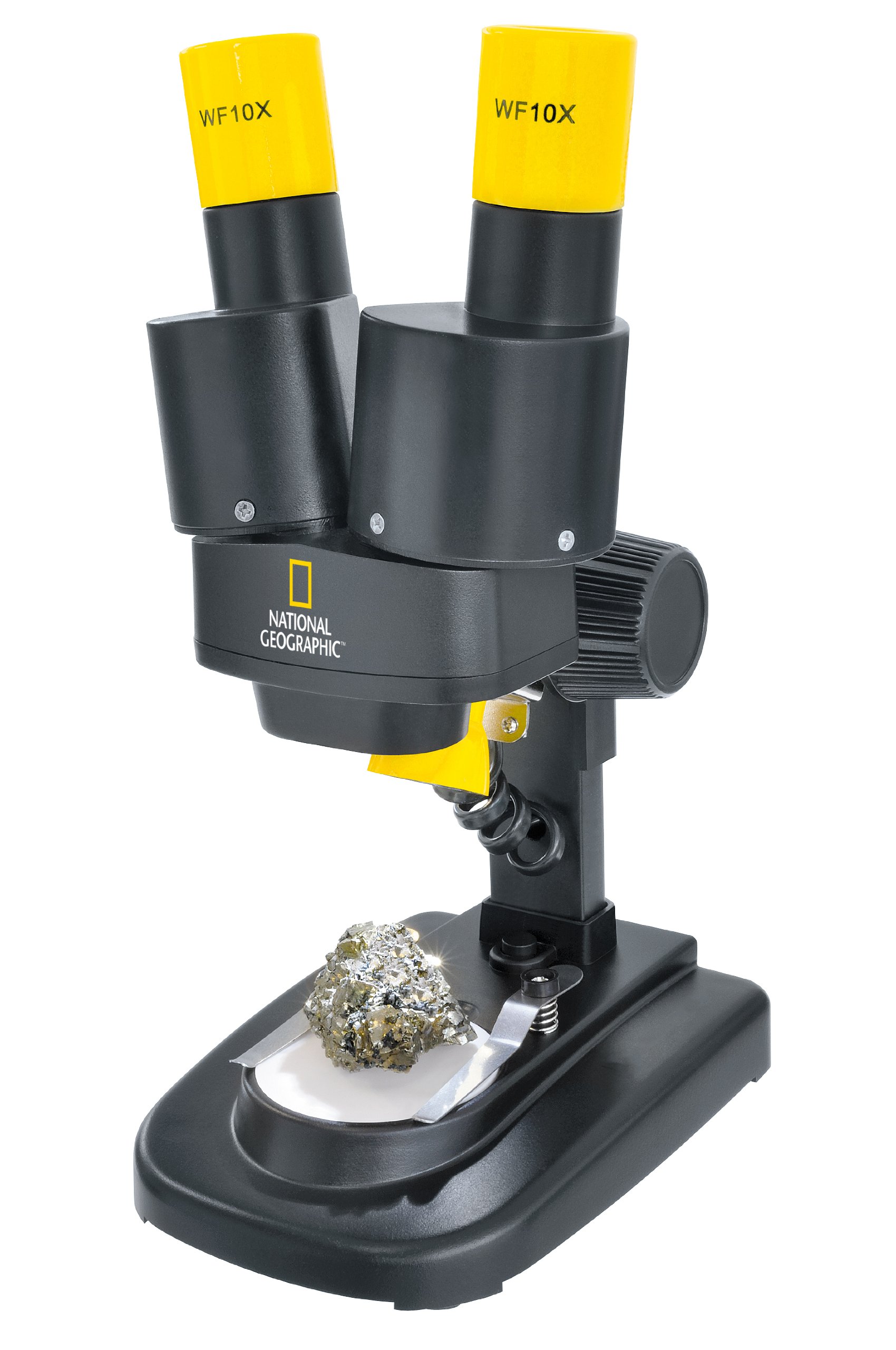 National Geographic Stereo 3D Mikroskop mit 20x Vergrößerung und Auflichtbeleuchtung für Kinder und Erwachsene für die Beobachtung von Steinen, Münzen, Insekten und vielem mehr