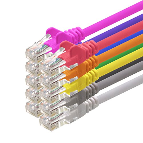 1aTTack CAT5 UTP Netzwerk-Patch-Kabel mit 2X RJ45 Stecker Set 10-Farben - 7,5m