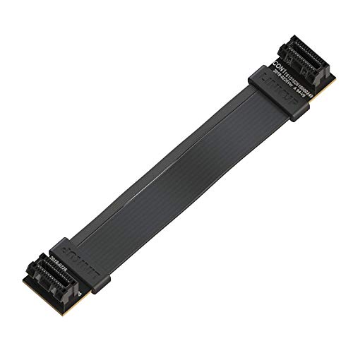 LINKUP - Flexible SLI Bridge GPU Cable Extreme High-Speed Technology Premium Shielding 85 ohm Design for NVIDIA GPUs Graphic Cards┃NOT Compatible with AMD or RTX 2000/3000 GPU - [16cm]