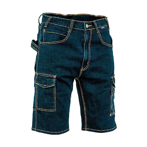 Cofra V497-0-00.Z50 MANACOR Jeans Shorts, 70% Baumwolle, 28% Polyester, 2% Elasthan, 330G-M² Jeansblau, Größe 50