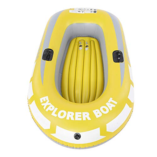 Schlauchboot, Gelb PVC Aufblasbares EIN-Personen-Ruderluftboot Fischen Drifting Diving Tool