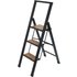 WENKO Leiter, Anzahl Stufen: 3, Tragfähigkeit bis 150 kg - schwarz