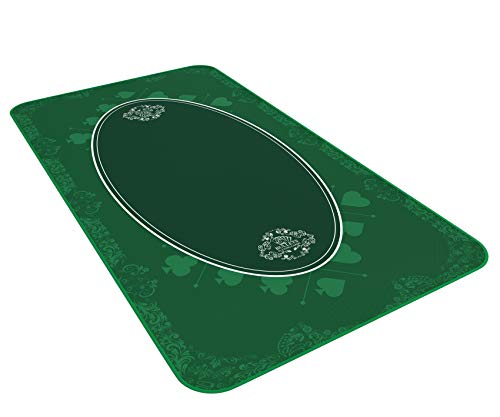 Bullets Playing Cards Universal Tischdecke für Brettspiele, Kartenspiele oder Gesellschaftsspiele grün in 140 x 75cm für den eigenen Spieltisch - Deluxe Unterlage – Spielteppich – Tischauflage…
