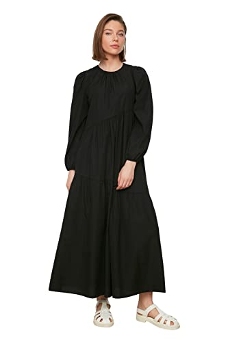 TRENDYOL Frau Modest Maxi A-Linie Regular Fit Webstoff Bescheidenes Kleid