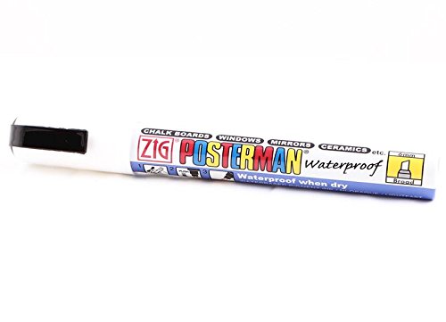 ZIG Posterman Postermarker 5mm - 5 wasserfeste Marker weiß