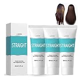 Protein Correcting Hair Straightening Cream, Silk & Gloss Hair Straightening Cream, Nourishing Fast Smoothing Collagen Hair Straightener Cream for All Hair Types (3 Stück)