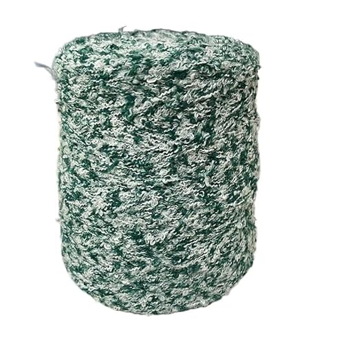 500 g Wollspulenfaden, weich und ungebunden, handgestrickt, mitteldicker Wollfaden, kompatibel mit Strickjacke, Schal, Mütze (Color : Flowers dark green)