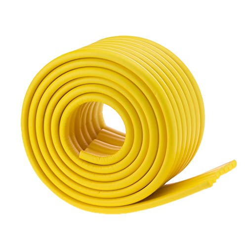 AnSafe 2M Kantenschutz, for Möbelkantenschutz Kindersicherheit Schutz W-Typ (6 Farben Optional) (Color : Yellow, Size : 2M)