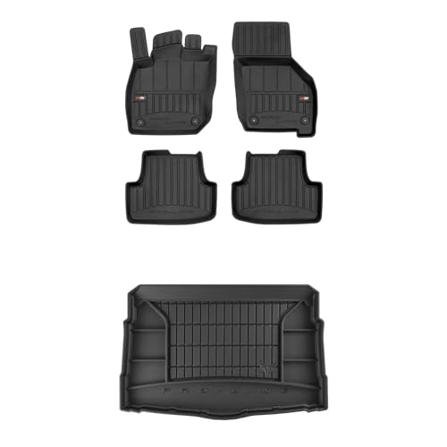 FROGUM ProLine 3D EIN Satz Gummimatten Exklusiven Auto Fußmatten und Kofferraumwanne Kofferraummatte für Volkswagen Golf VIII ab 2019 | Die höchsten Kanten