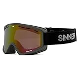 Sinner Batawa Otg Matte Dark Grey Goggle full red mirror