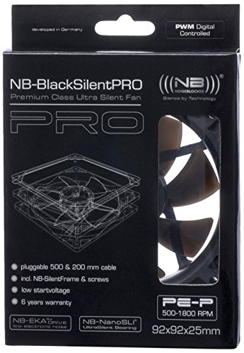 (((noiseblocker))) BlackSilentPro PE-P - 92x92x25mm - 4Pin (PWM) - 1800U/min - 20dbA - 65m3/h