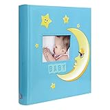 Baby-Fotoalbum, traditionell (Moony, Blau, 100 Seiten)