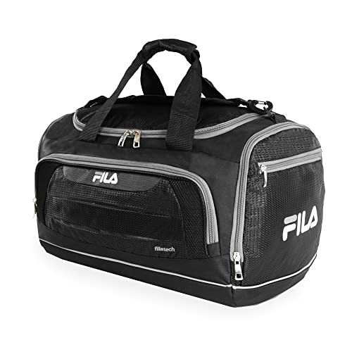 Fila Cypress Small Sport Duffel Bag, Black/Charcoal, One Size